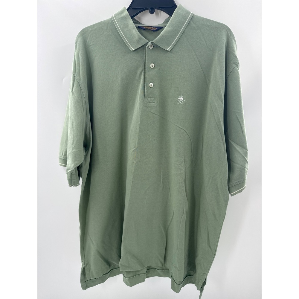 Brooks Brothers Mens XL Pima Cotton Polo Shirt Sage Green Golf Golden Fleece